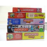 A group of Monopoly sets, all sealed as new, to include Junior and Chocolate editions (N.B. We