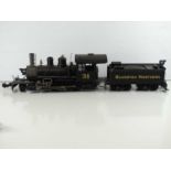 A SPECTRUM American outline G scale narrow gauge 1:20.3 81297 2-8-0 Consolidation steam locomotive
