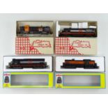 A group of HO Gauge American Outline diesel locos by ATLAS and STEWART HOBBIES all in Newhaven