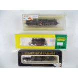 A pair of kitbuilt N Gauge steam locomotives together with a MINITRIX dock tank steam locomotive - G