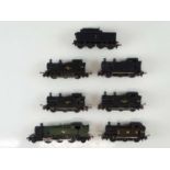 A group of TRI-ANG TT Gauge steam locos comprising 5 x 0-6-0 tanks, a Prairie and a tender for a