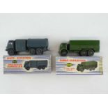 A pair of DINKY military vehicles comprising a 622 Army Truck and a 642 Pressure Refueller - G/VG in