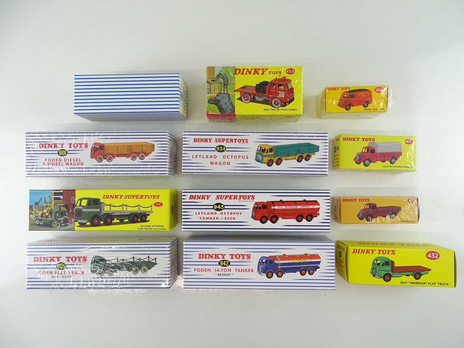 A large quantity of ATLAS DINKY lorries and vans from the British range - VG in G boxes (12)