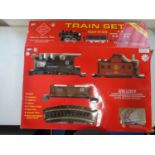 An ARISTOCRAFT G Scale American outline starter train set with loco, wagons and track, missing power