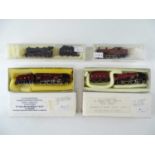 A group of kitbuilt N gauge steam locomotives by BH Enterprises and others, all in LMS liveries -