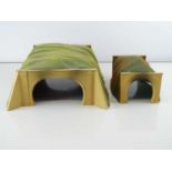 A pair of HORNBY DUBLO Gauge tunnels to include a single track and a double track example - G (
