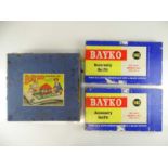 A selection of BAYKO sets comprising a number 4 building set and 2 x 14C Accessory Sets - contents