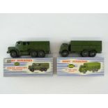 A pair of DINKY military vehicles comprising a 622 Army Truck and a 689 Medium Artillery Tractor -