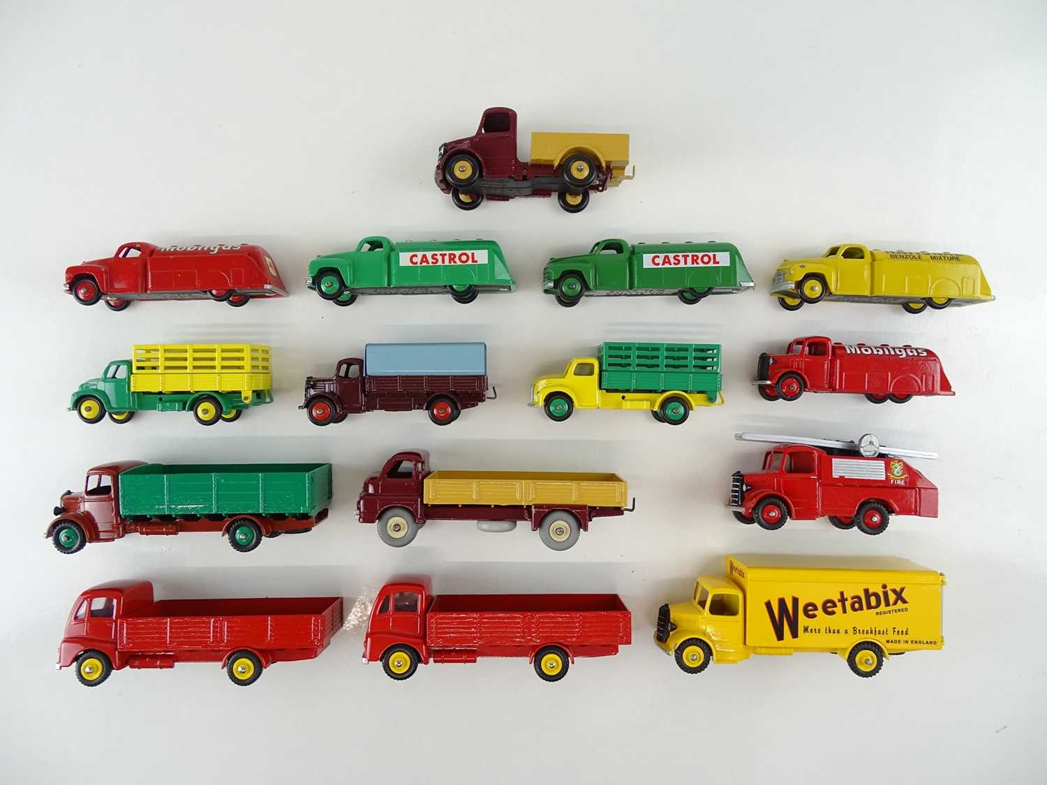 A group of unboxed DINKY lorry and van models, some repainted and some Code 3 - G/VG (15)