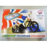 A MICRO SCALEXTRIC Team GB Olympics Velodrome Cycling slot racing set, appears complete as new -