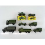 A group of mostly unboxed DINKY military vehicles - G in G boxes where boxed (one repro box) (8)