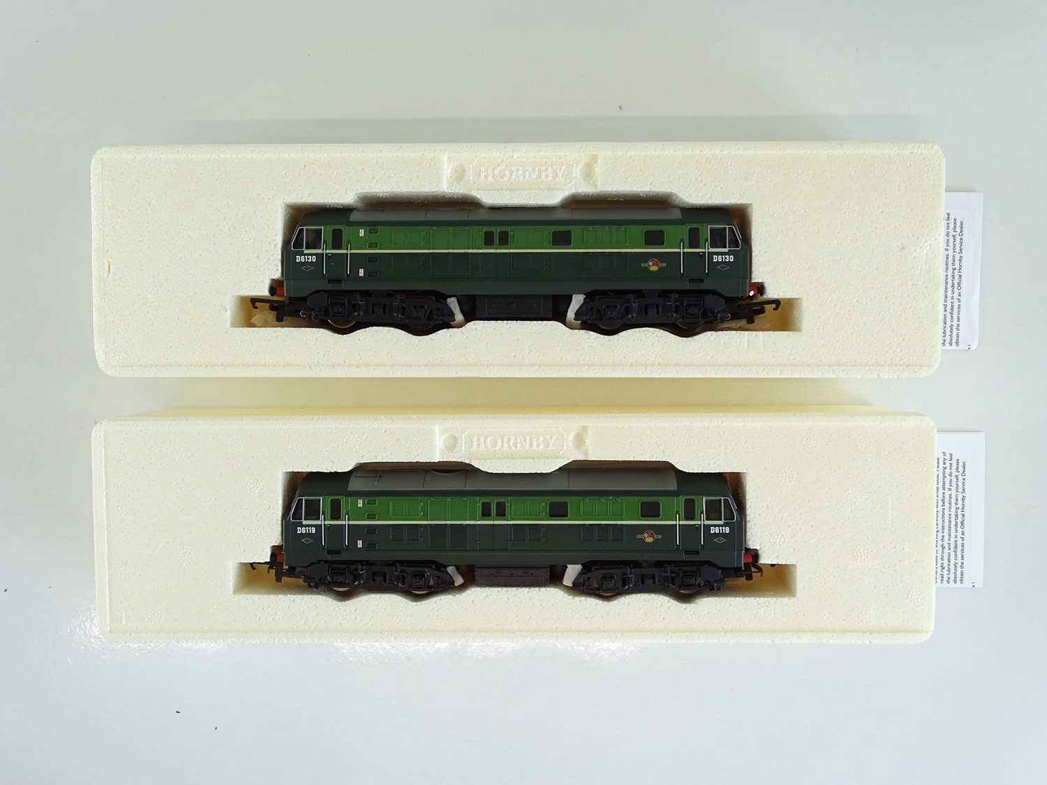 A pair of HORNBY OO Gauge Class 29 diesel locomotives in BR two tone green livery - VG/E in G/VG - Image 2 of 3