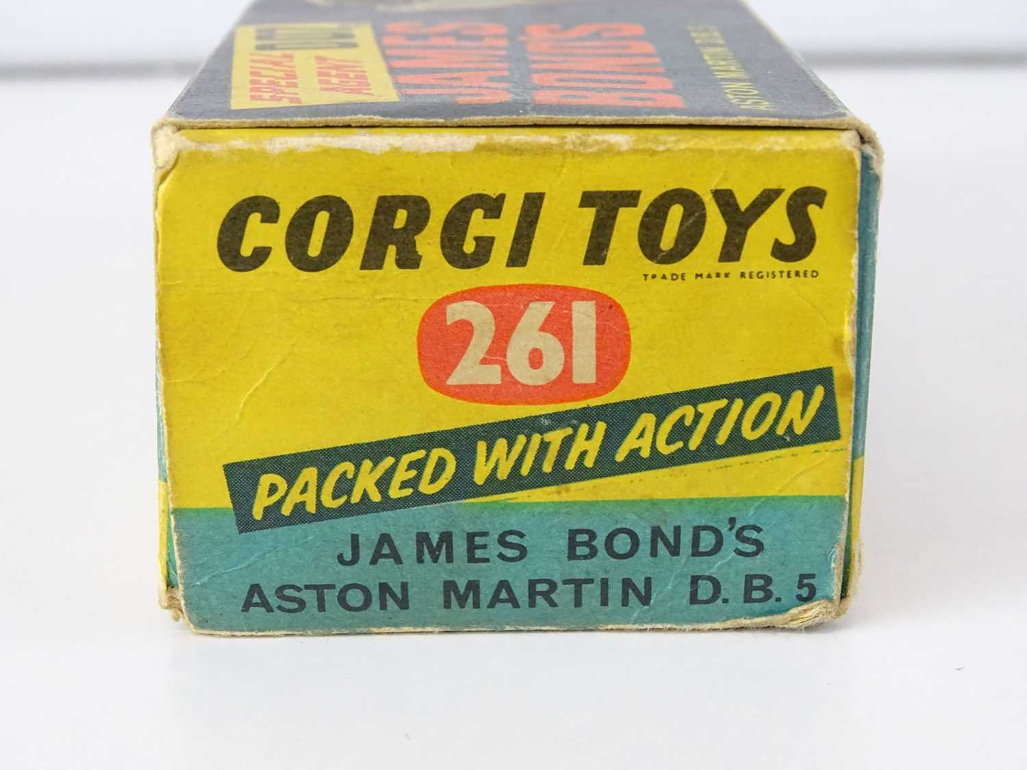 A CORGI Toys 261 James Bond's Aston Martin in gold with working bullet shield, guns and ejector seat - Image 4 of 4