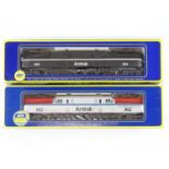 A pair of HO Gauge AHM (RIVAROSSI) American Outline G.G.1 electric locos in Amtrak liveries - VG