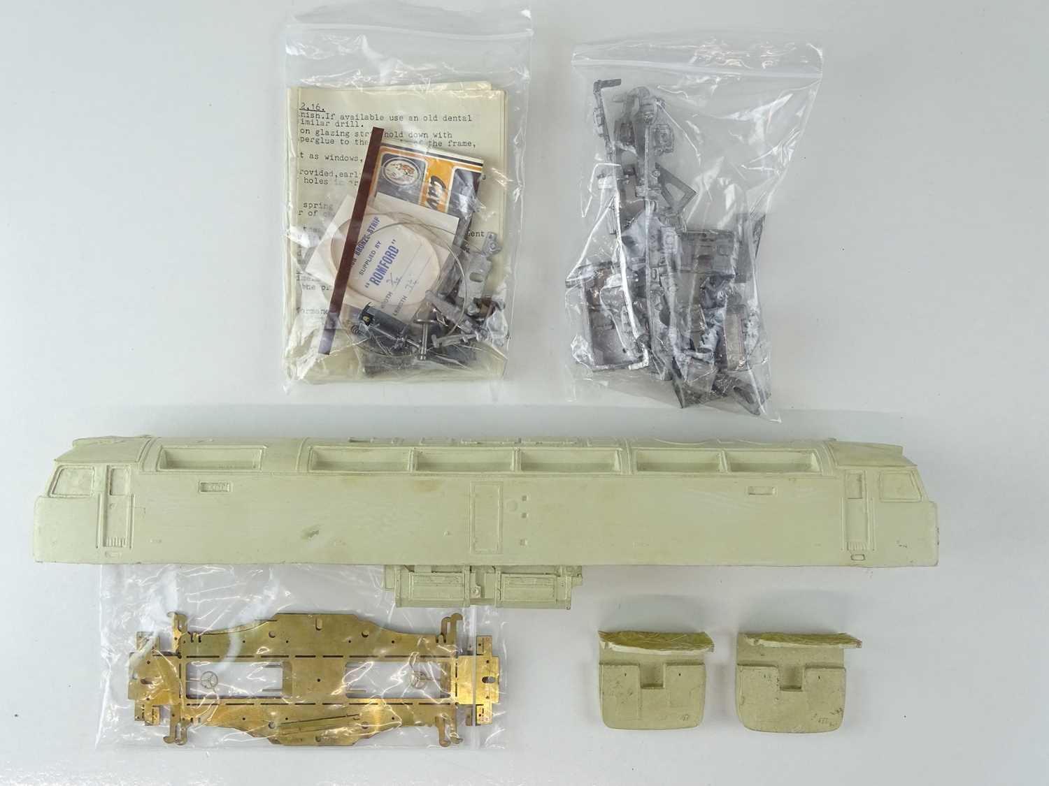 A JAGO O Gauge resin, brass and whitemetal kit to build a class 47 diesel locomotive, requires