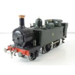A kitbuilt O gauge finescale "Metro Tank" 2-4-0 steam locomotive in GWR green livery - G/VG in a