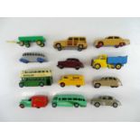 A group of unboxed DINKY cars, buses and vans, some repainted - G (12)