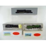 A group of UNION MILLS N gauge steam locomotives in LNER and LMS liveries, two in original boxes -