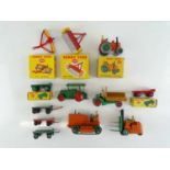 A group of boxed and unboxed DINKY agricultural and industrial models as lotted - G/VG in G boxes