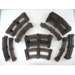 A large quantity of HORNBY SERIES O Gauge 3-rail track all curves - some double track sections and