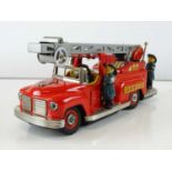 A 1950s Japanese tinplate NOMURA battery operated Fire Truck 'F.D. 6097' - G/VG in F/G box