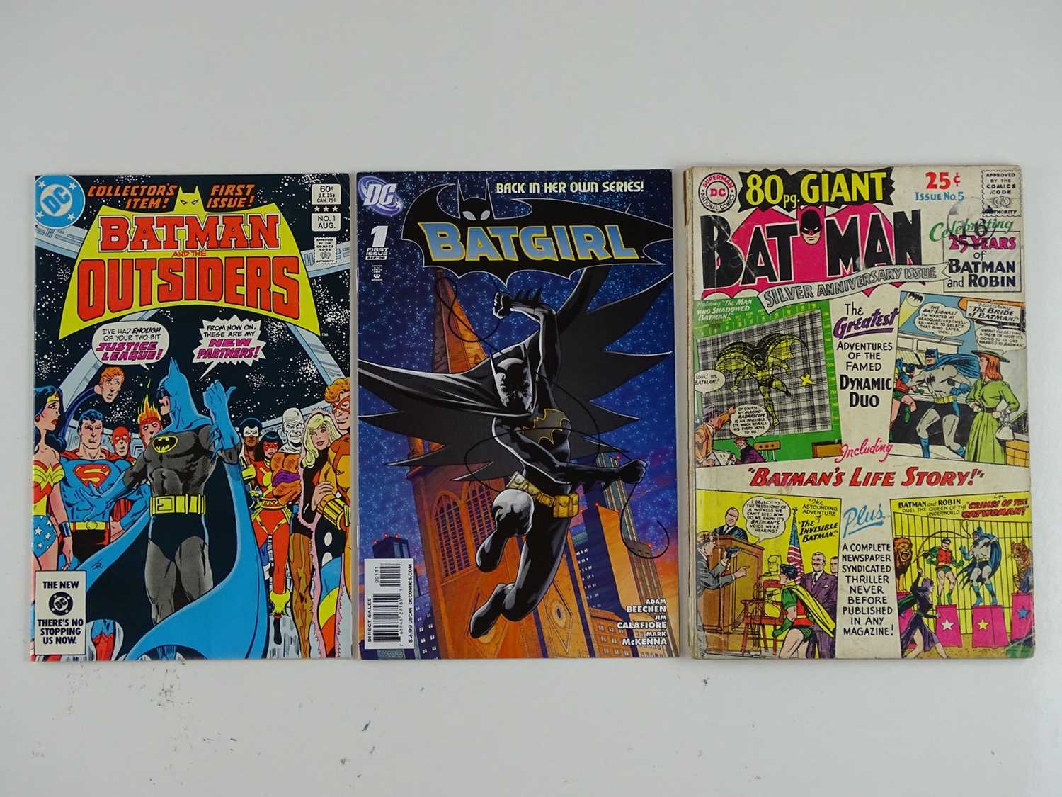 BATMAN, BATMAN & THE OUTSIDERS, BATGIRL LOT - (3 in Lot) - (DC - US Price & UK Cover Price) -