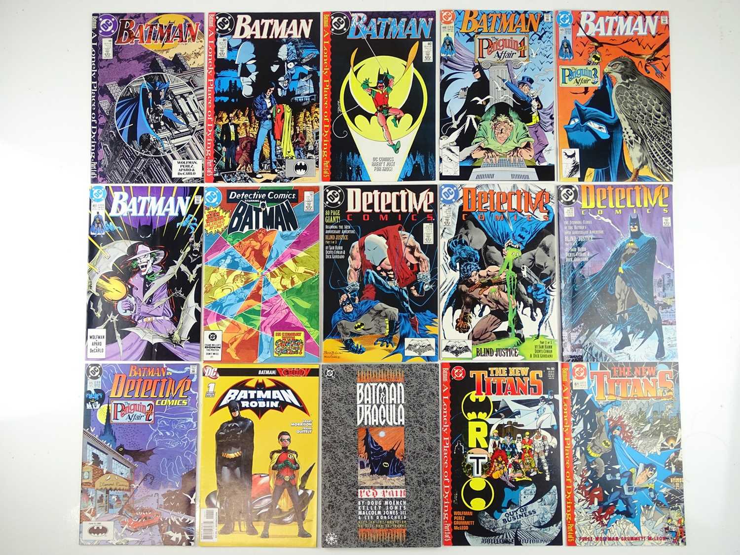 BATMAN LOT - (15 in Lot) - (DC) - Includes (ALL First Printings) BATMAN (1989/90) #440, 441, 442,