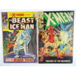 X-MEN #47 & 52 - (2 in Lot) - (1968/69 - MARVEL - UK Cover Price) - Includes origins of Iceman and
