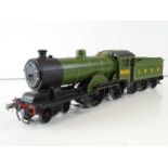 A kit built finescale O Gauge class D16 4-4-0 steam locomotive in LNER green livery - named Claud