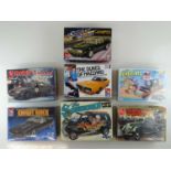 A group of TV/Film related plastic model kits by AMT and others (contents unchecked but most