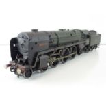 A kit built finescale O Gauge Britannia Class 4-6-2 steam locomotive in BR green livery named "