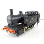 A kit built finescale O Gauge Dock Tank 0-6-0 steam tank locomotive in LMS black livery numbered