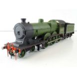 A kit built finescale O Gauge Class B12 4-6-0 steam locomotive in LNER green livery numbered