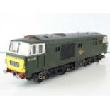 A kit built finescale O Gauge Hymek diesel locomotive with Delrin drive in BR green livery -