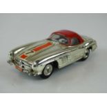 A CORGI 304S Mercedes-Benz 300SL Hardtop Roadster in chrome/red - G in G box