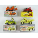 A group of DINKY construction related vehicles comprising 437, 960, 965 and 966, some graffiti to