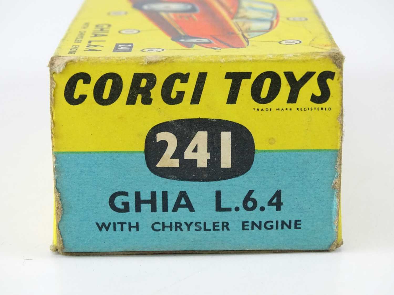 A CORGI 241 Chrysler Ghia L.6.4 in metallic silver blue with red interior - F/G in G box - Bild 4 aus 4