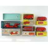 A mixed group of DINKY fire engines comprising 2x 259, 276, 955 and 956 - F/G in F/G boxes (5)