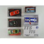 A group of 1:32 scale slot racing cars by NINCO, SCX, NSR & TTS - VG/E in VG boxes (5)