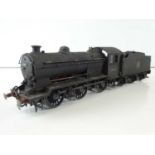 A kit built finescale O Gauge Class J39 0-6-0 steam locomotive in BR weathered black livery numbered