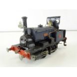 A kit built finescale O Gauge Manning Wardle 0-4-0 steam tank locomotive in blue livery numbered