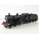 A kit built finescale O Gauge 4-4-0 compound steam locomotive in LMS black livery - numbered 563 -