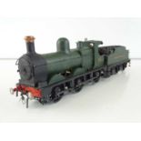 A kit built finescale O Gauge Dean Goods 0-6-0 steam locomotive in GWR green livery numbered