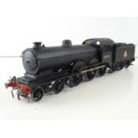 A kit built finescale O Gauge Class B12 4-6-0 steam locomotive in BR black livery numbered 61573 -