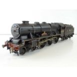 A kit built finescale O Gauge Rebuilt Royal Scot Class 4-6-0 steam locomotive in LMS black livery