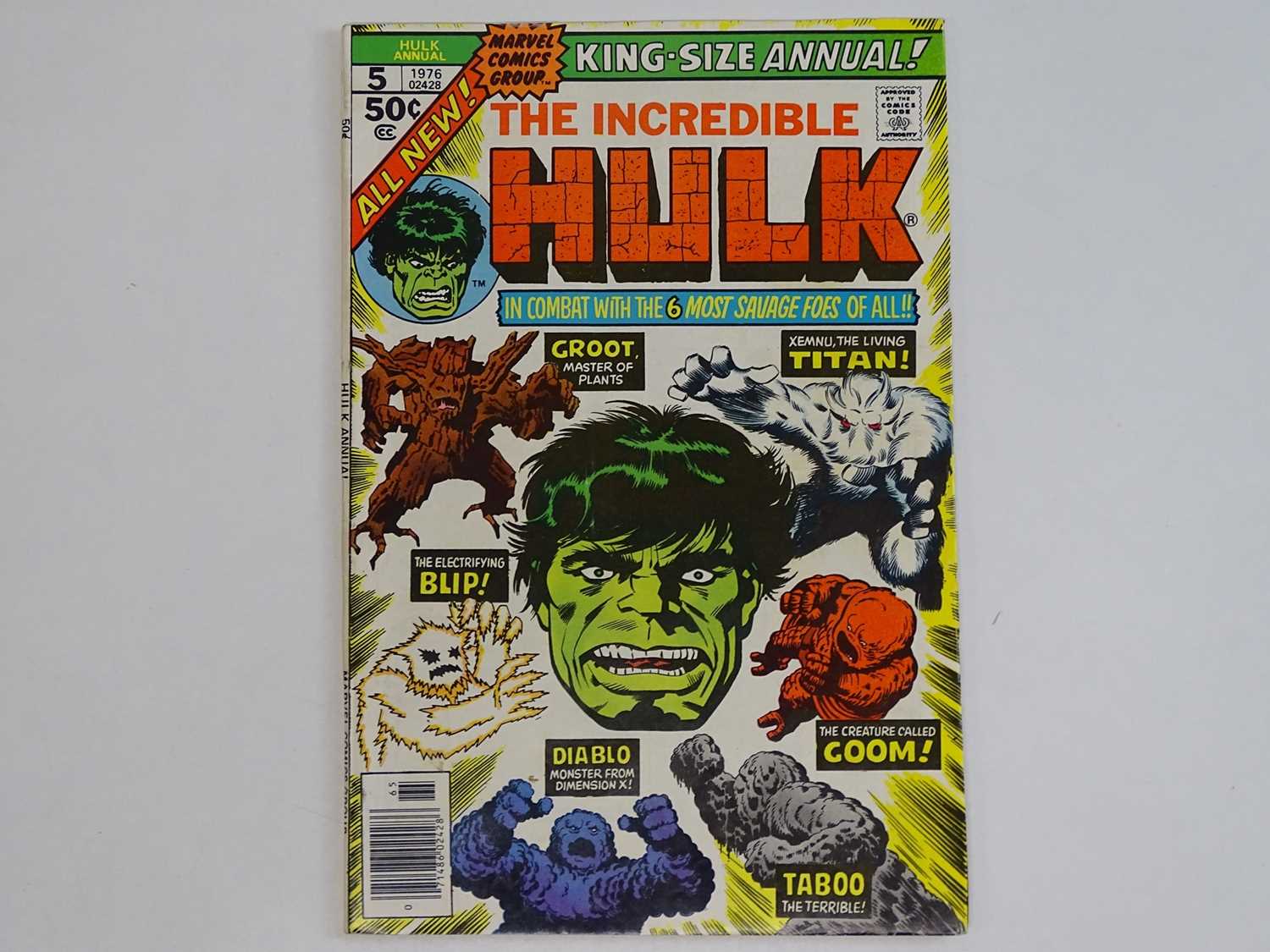 INCREDIBLE HULK: KING-SIZE ANNUAL #5 - (1976 - MARVEL) - Second appearance of Groot (Guardians of