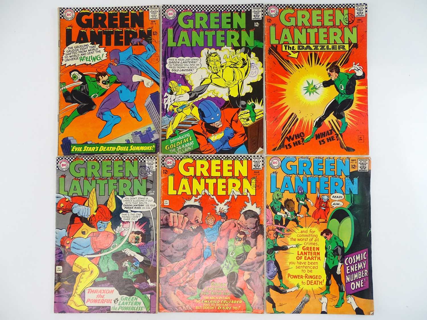 GREEN LANTERN #44. 48, 49, 50, 51, 55 - (6 in Lot) - (1966/67 - DC - UK Cover Price) - Includes