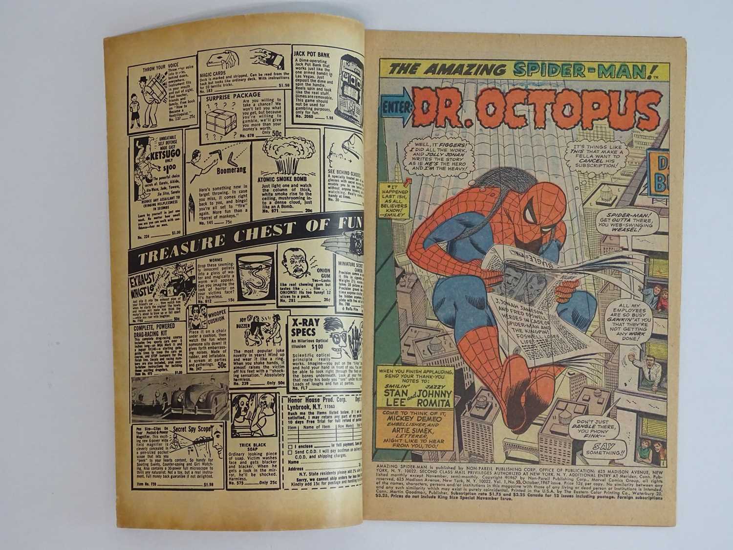 AMAZING SPIDER-MAN #53 - (1967 - MARVEL) - Spider-Man battles Doctor Octopus + Peter Parker and Gwen - Image 3 of 9