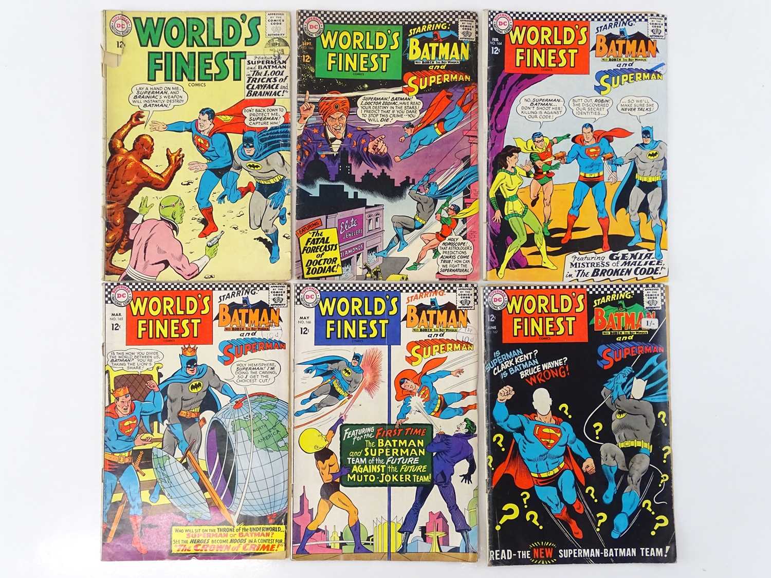 WORLD'S FINEST: STARRING BATMAN & SUPERMAN #144, 160, 164, 165, 166, 167 - (6 in Lot) - (1964/67 -