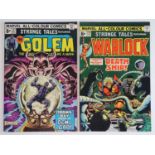STRANGE TALES: GOLEM & WARLOCK #177 & 179 - (2 in Lot) - (1974/75 - MARVEL - UK Price Variant)
